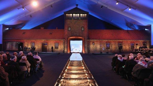 The original entrance gate to the former Auschwitz-Birkenau concentration camp