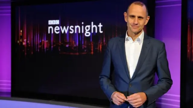 Evan Davis and Newsnight background