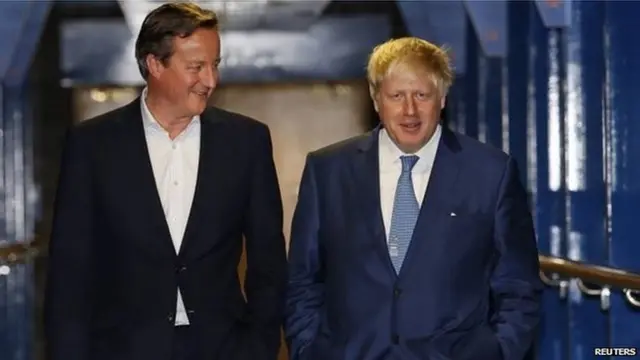 David Cameron and Boris Johnson