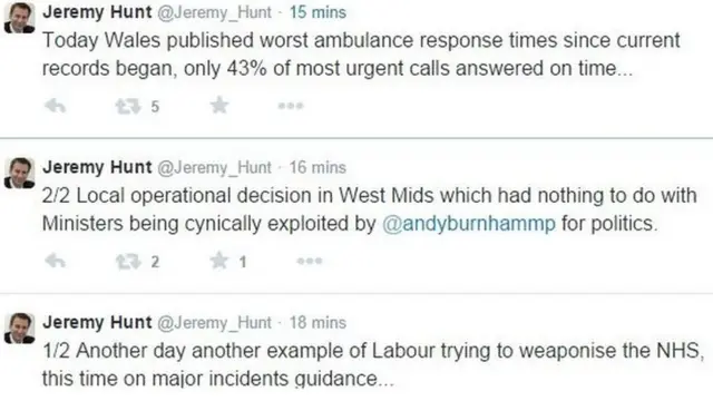 Jeremy Hunt tweets