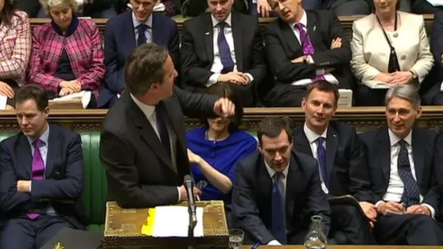 David Cameron answers questions at PMQs - with help from George Osborne