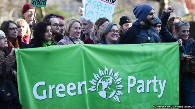 Natalie Bennett and Green Party supporters