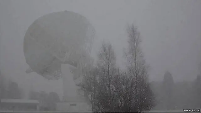 Snow at Jodrell Bank