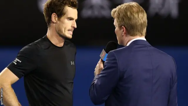 Andy Murray (left) with Jim Courier