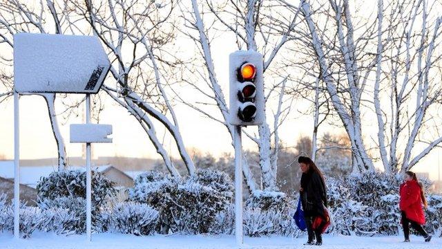 Snowy scene in Scotland