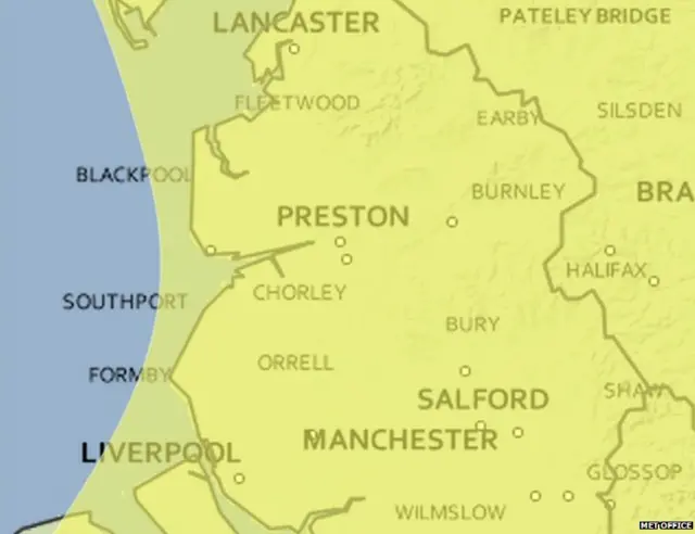 Yellow weather warning