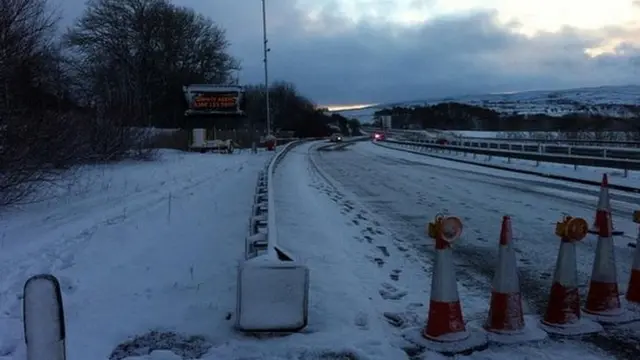 A66 road closure in Cumbria