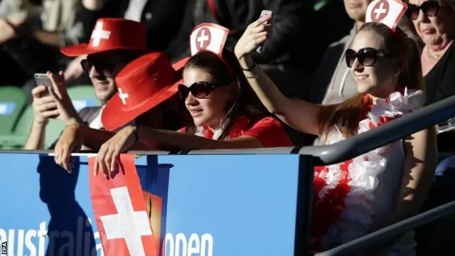 wawrinka fans during his australian open semi-final