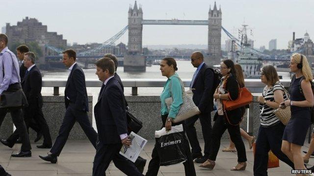 Commuters in London