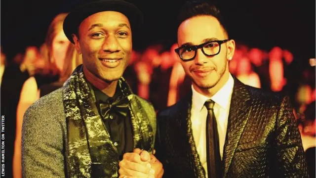 Lewis Hamilton and Aloe Blacc