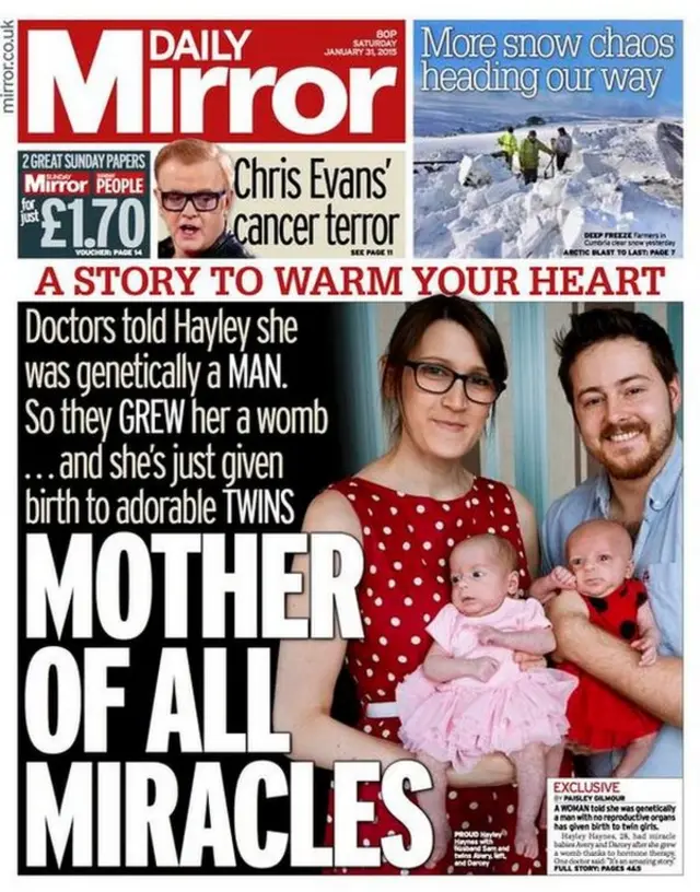 Daily Mirror front page