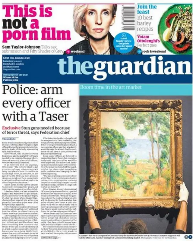 Guardian front page