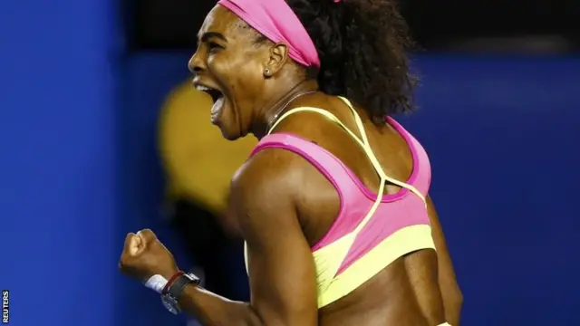 Serena Williams celebrates