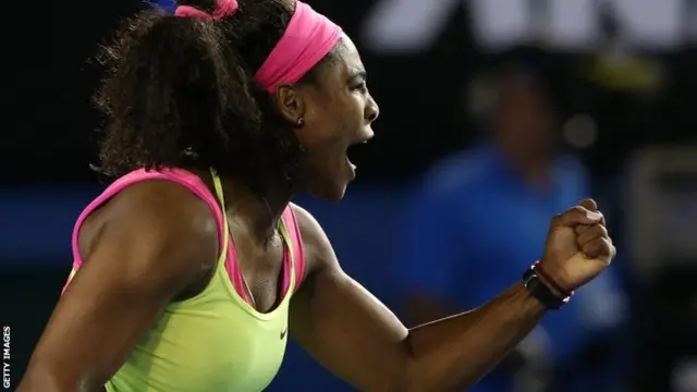 Serena Williams celebrates