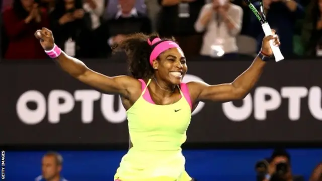 Serena Williams celebrates