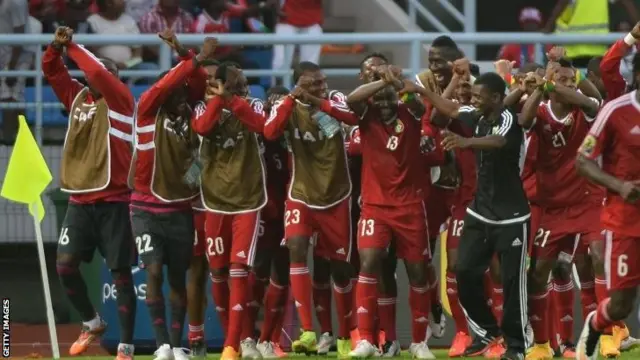 Congo players celebrate