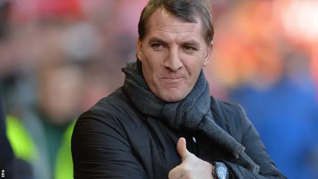 Brendan Rodgers gives a thumbs up