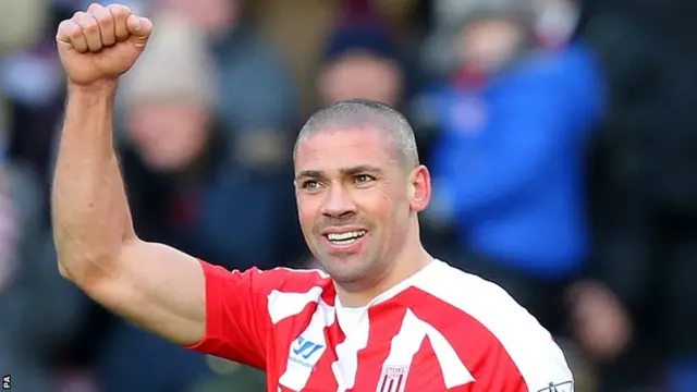 Jonathan Walters celebrates his hat-trick