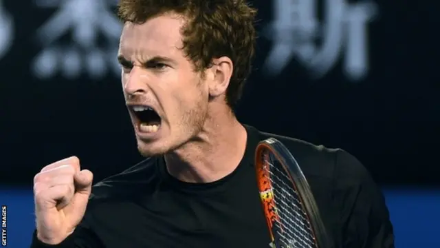 Andy Murray celebrates