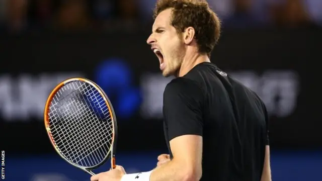 Andy Murray celebrates