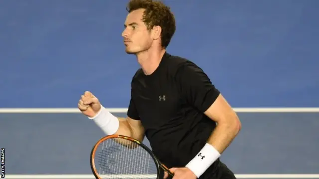 Andy Murray celebrates