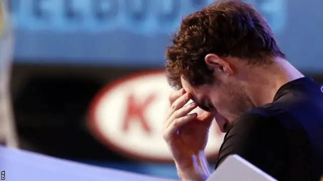 Andy Murray looks dejected