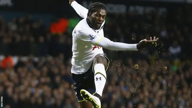 Tottenham forward Emmanuel Adebayor