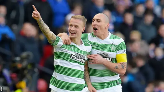 Leigh Griffiths celebrates his opener at Hampden