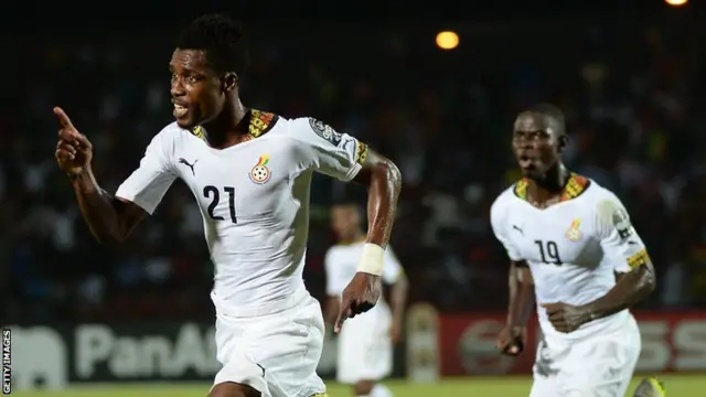 John Boye celebrates his goal for Ghana against South Africa