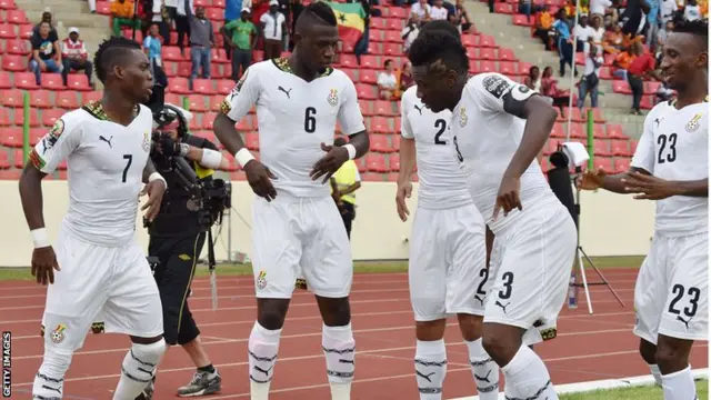 Ghana players celebrate