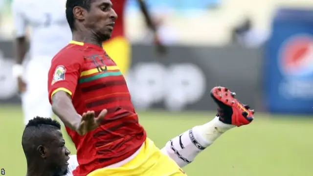 Kevin Constant is tackled