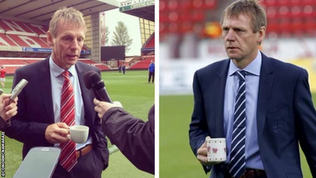 A split picture of Stuart Pearce