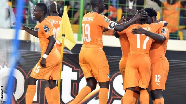 Ivory Coast celebrate