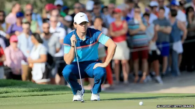 Rory McIlroy during the final round of the 2015 Omega Dubai Desert Classic