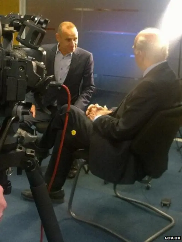 Evan Davis and Vince Cable