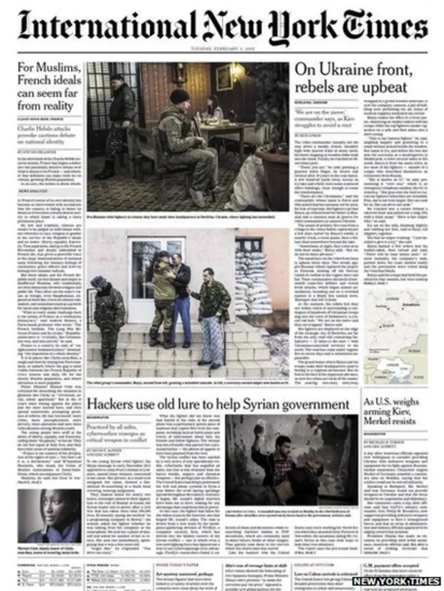 Tomorrow's International New York Times