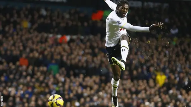 Tottenham forward Emmanuel Adebayor