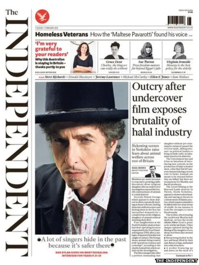 Tomorrow's Independent front page