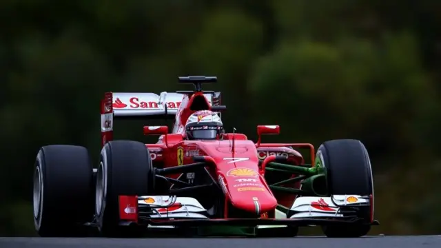 Kimi Raikkonen in the Ferrari