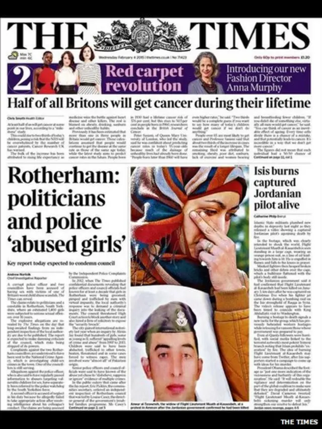 Tomorrow's Times front page