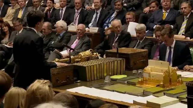 A shot of Prime Minister's Question time from Michael Cockerell's Inside the Commons documentary