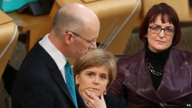 John Swinney speaking in the Scottish Parliament