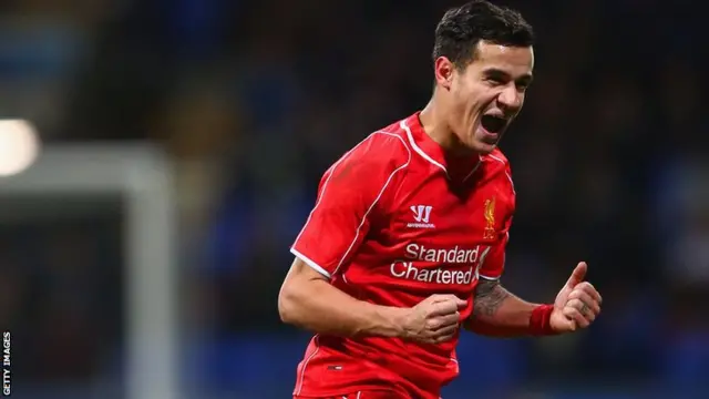 Philippe Coutinho celebrates