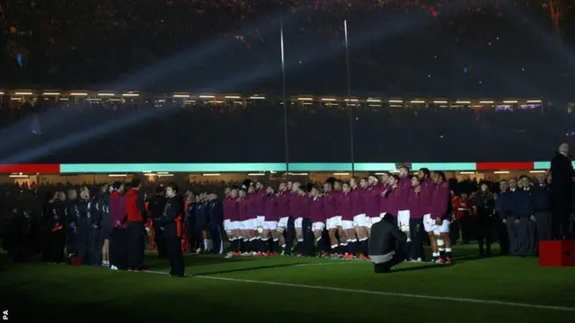 The anthems in Cardiff