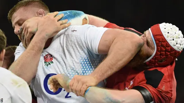 George Kruis and Jake Ball tangle