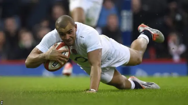 Jonathan Joseph scores for England