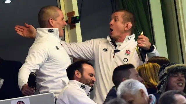 Stuart Lancaster and Graham Rown