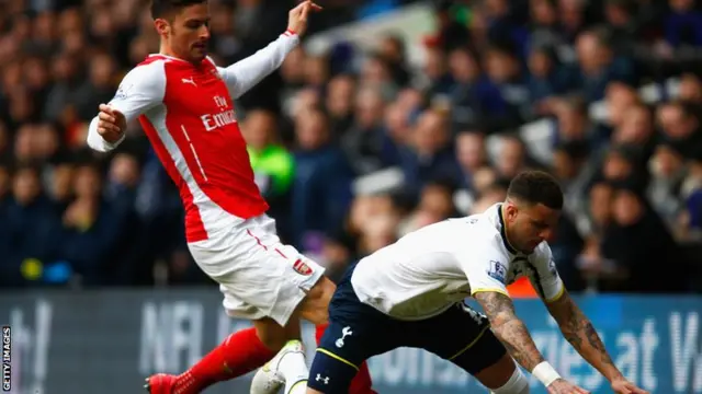 Olivier Giroud and Kyle Walker