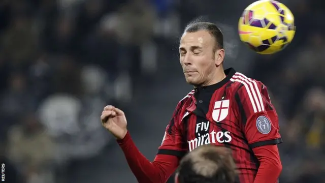 Luca Antonelli scores for AC Milan