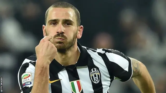 Leonardo Bonucci celebrates for Juventus